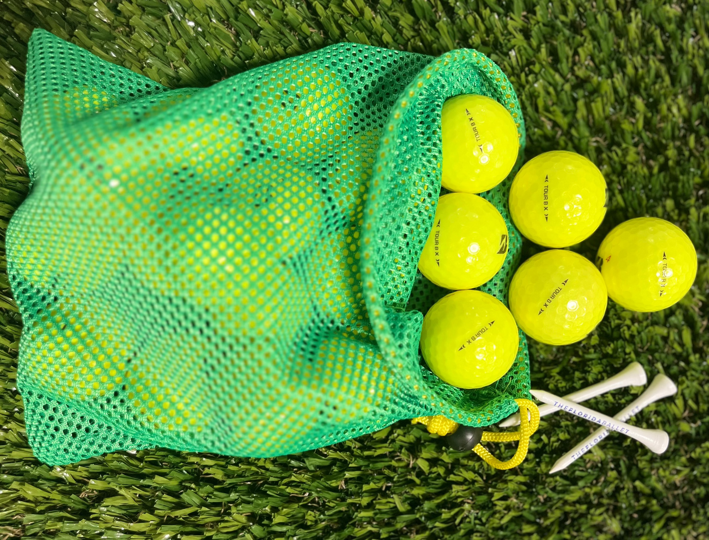 Bridgestone Tour B X Yellow - Baker's dozen in Mesh Bag