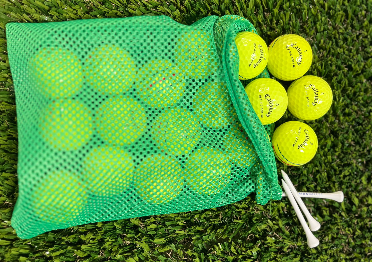 Callaway ERC Soft Triple Track Yellow - Baker's Dozen in Mesh Bag