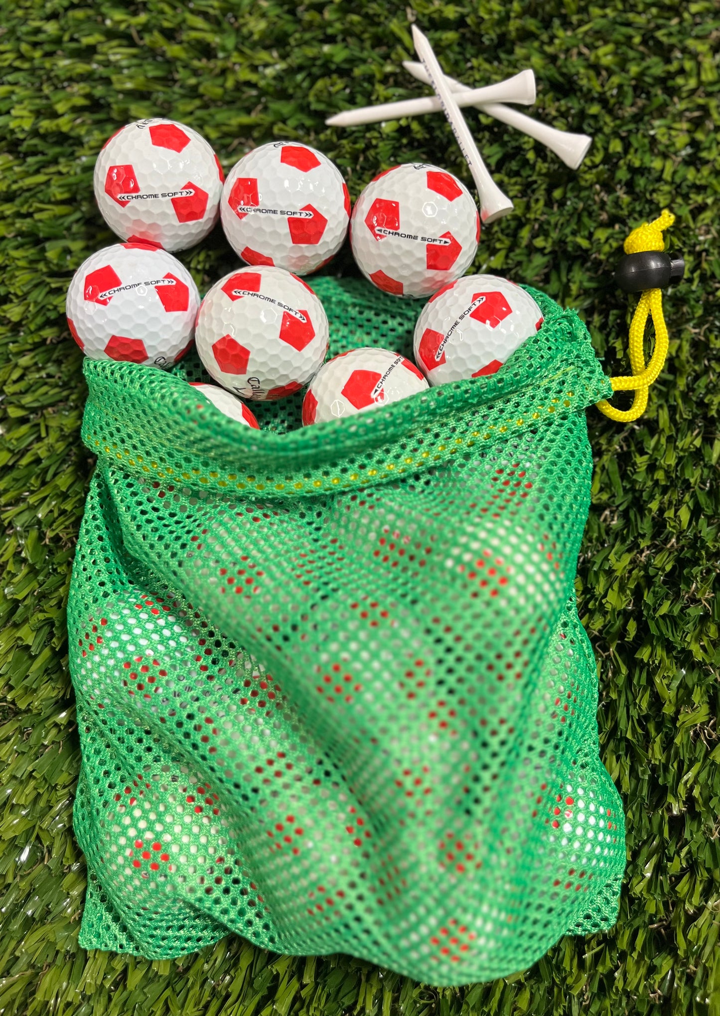 Callaway Chrome Soft Truvis Mixed Soccer Balls - Baker's Dozen in Mesh Bag