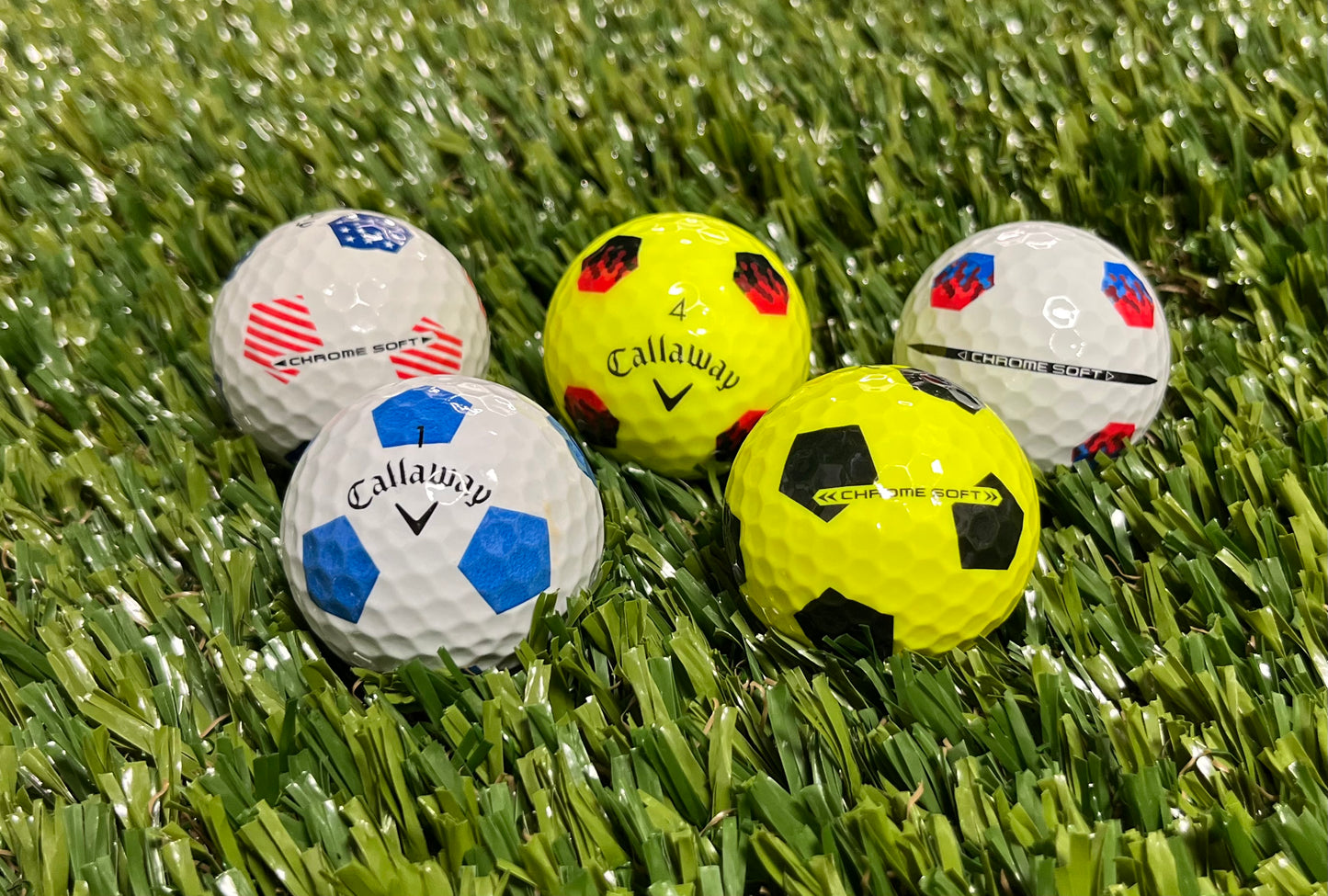 Callaway Chrome Soft Truvis Mixed Soccer Balls - Baker's Dozen in Mesh Bag