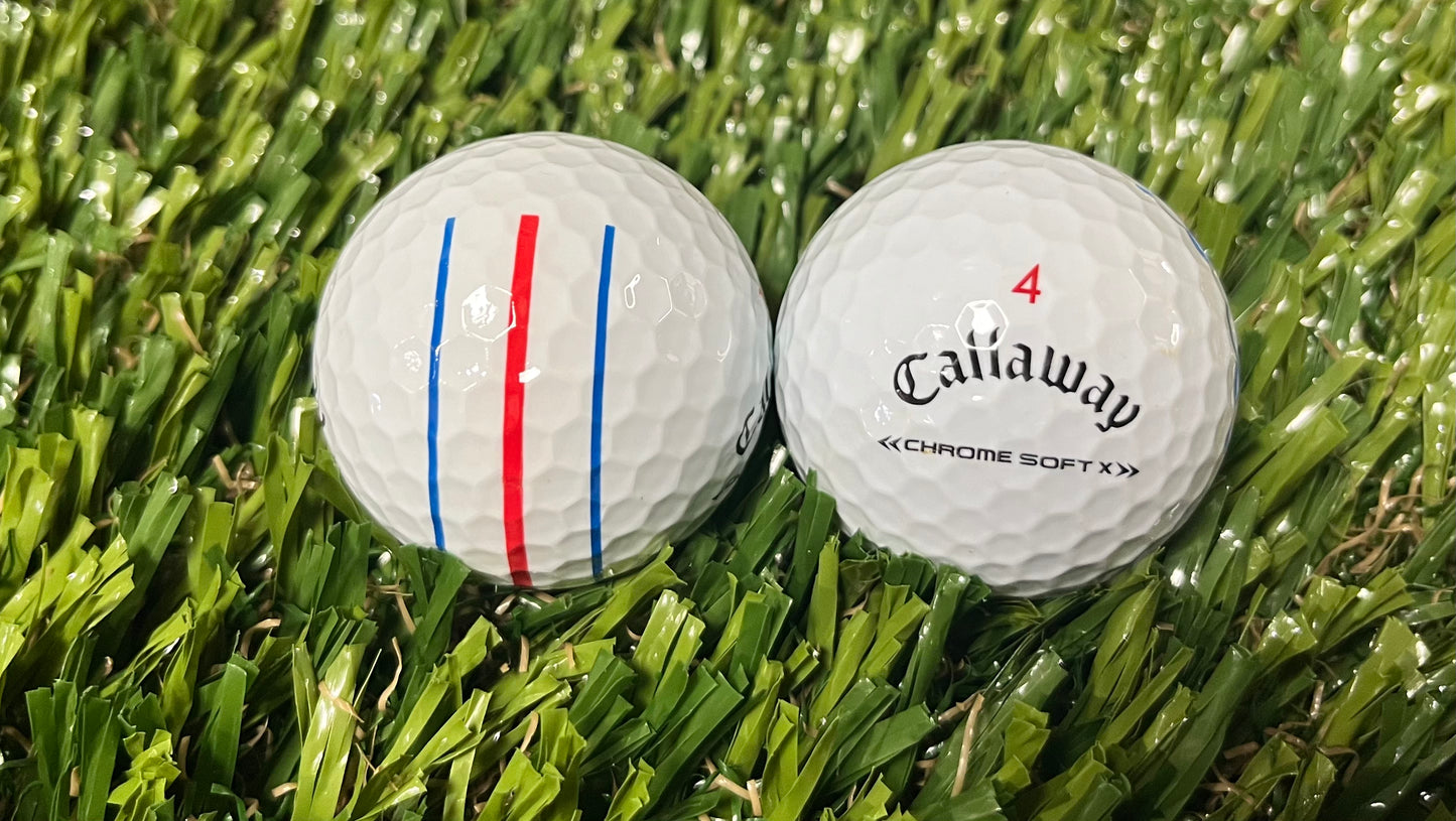 Callaway Chrome Soft-X Triple Track White - Baker's Dozen in Mesh Bag