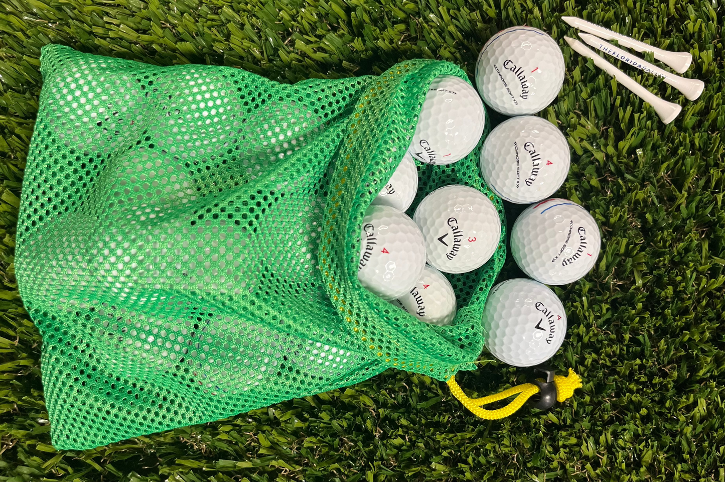 Callaway Chrome Soft-X Triple Track White - Baker's Dozen in Mesh Bag