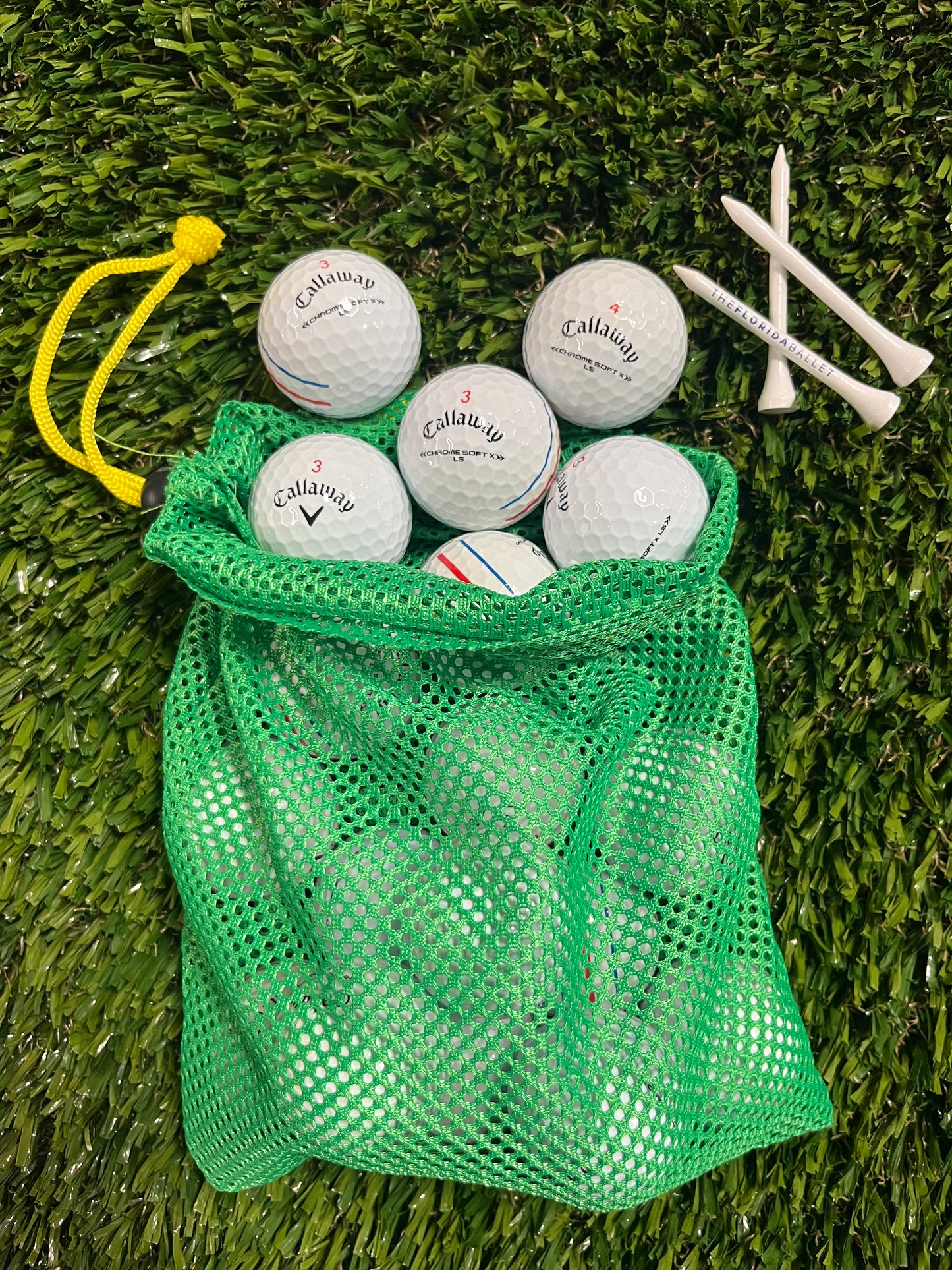Callaway Chrome Soft X-LS Triple Track White - Baker's Dozen in Mesh Bag