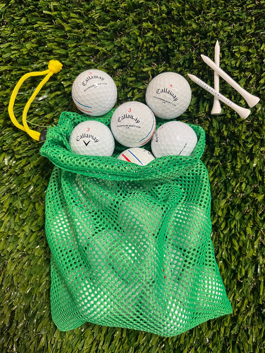 Callaway Chrome Soft X-LS Triple Track White -  Baker's Dozen in Mesh Bag