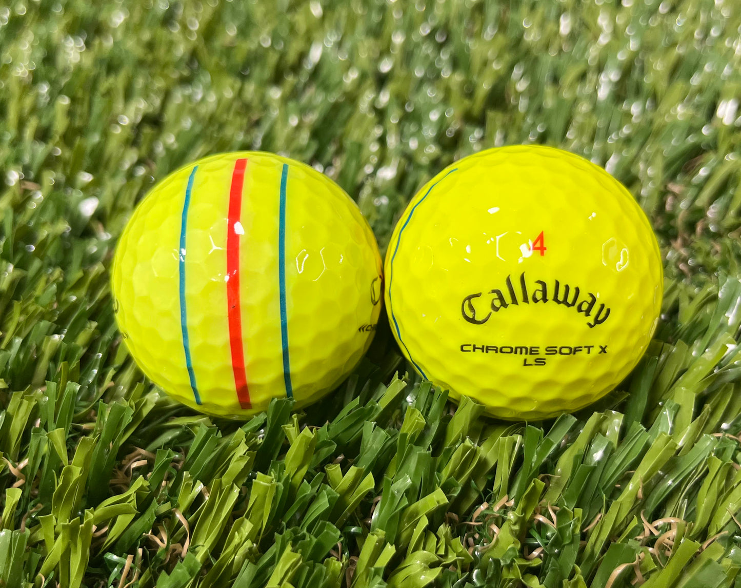 Callaway Chrome Soft Triple Track X-LS Yellow - Baker's Dozen in Mesh Bag