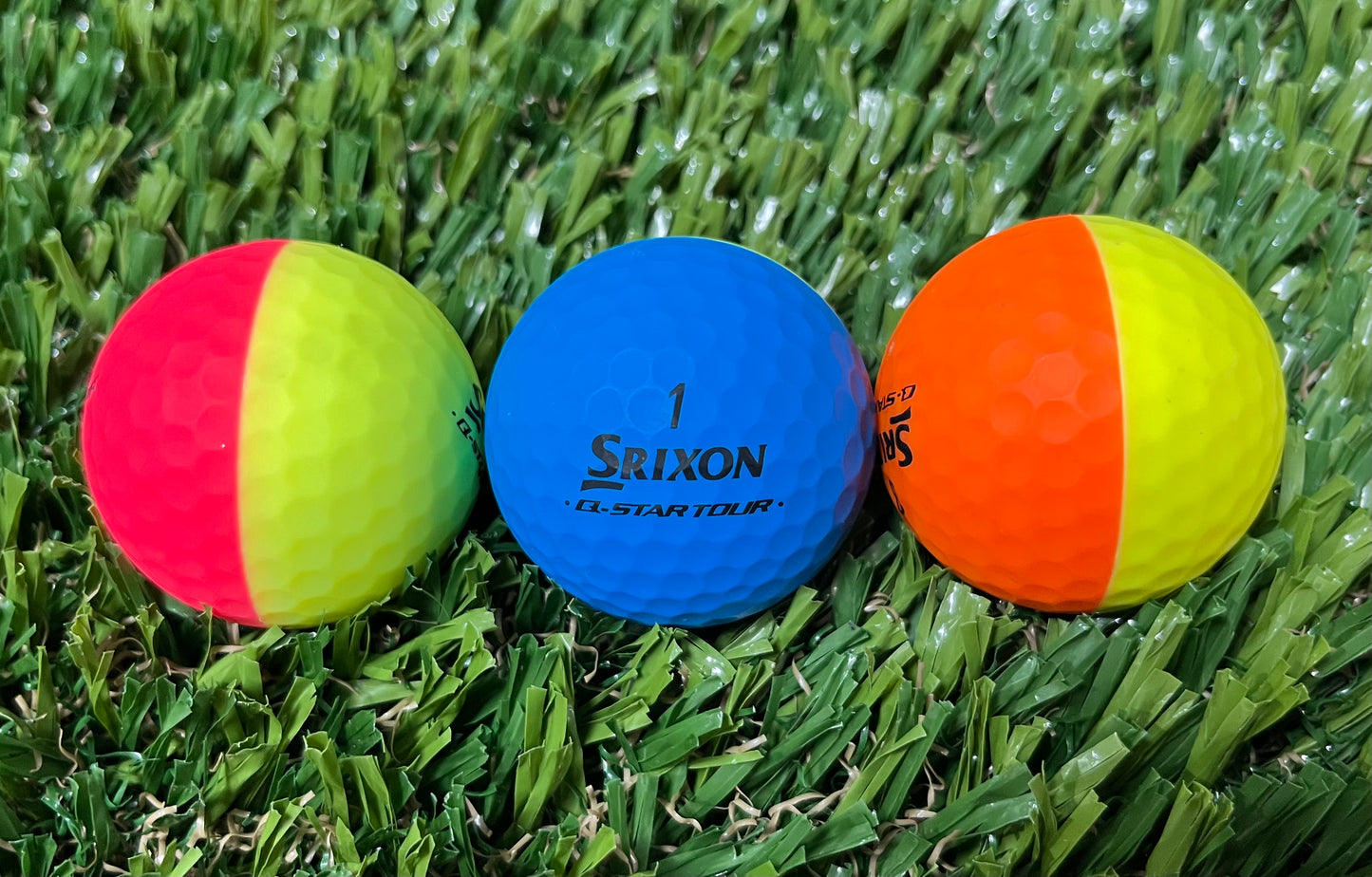 Srixon Q-Star Tour Divide Matte Variety Colors - Baker's Dozen in Mesh Bag