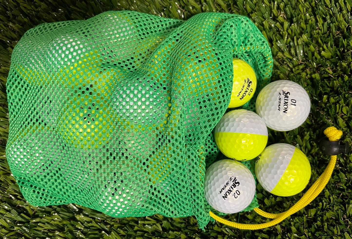 Srixon Z-Star Divide Yellow/White - Baker's Dozen in Mesh Bag