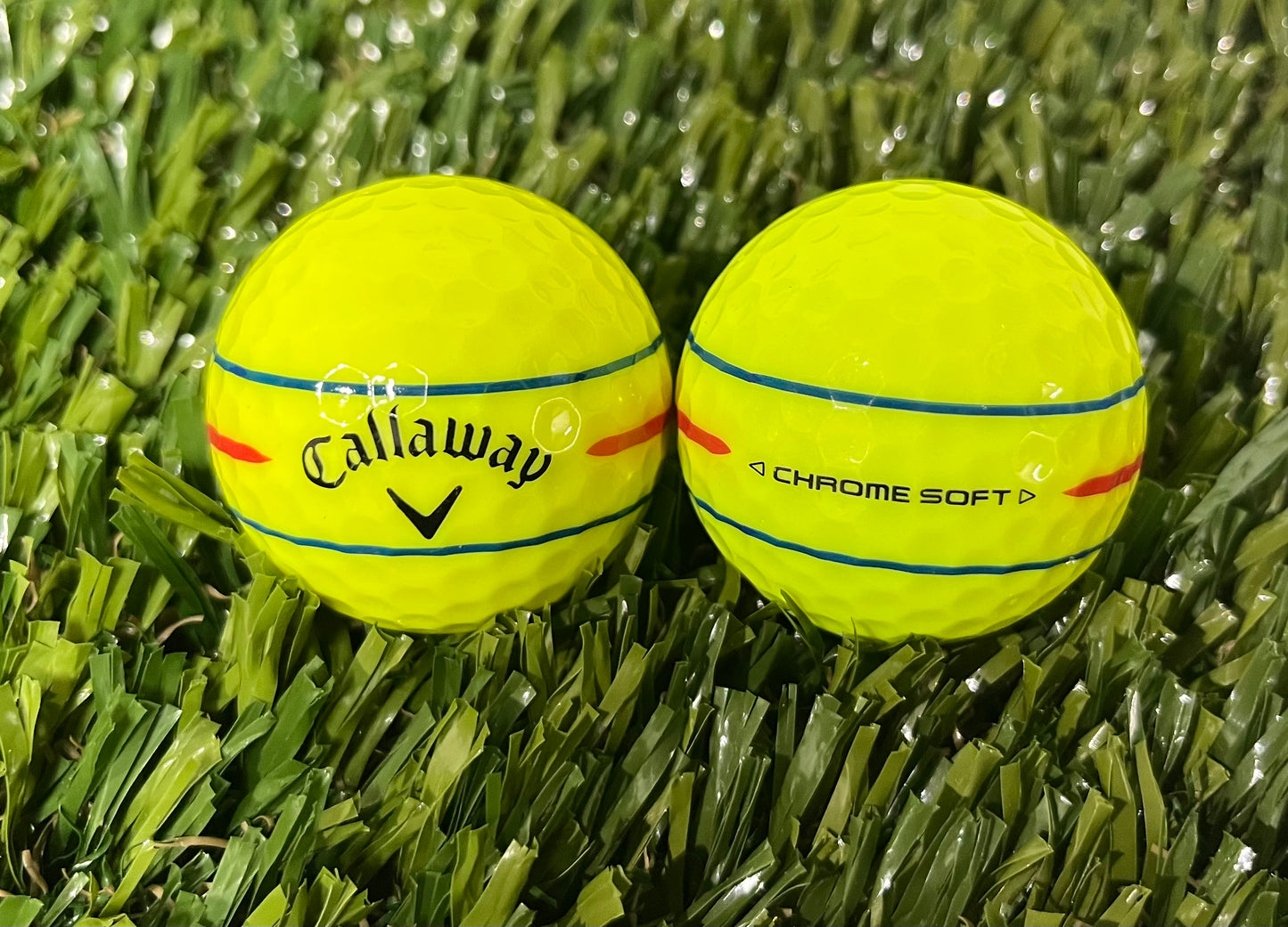 Callaway Chrome Soft Triple Track Yellow - Baker's Dozen in Mesh Bag