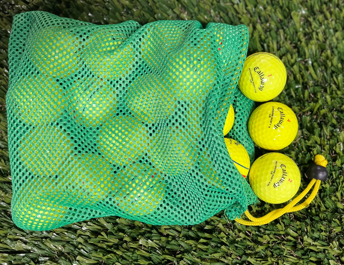 Callaway Chrome Soft Triple Track X-LS Yellow - 1 dozen in Mesh Bag