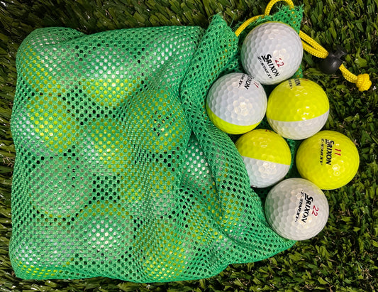 Srixon Z-Star XV Divide Yellow / White - 1 dozen in Mesh Bag