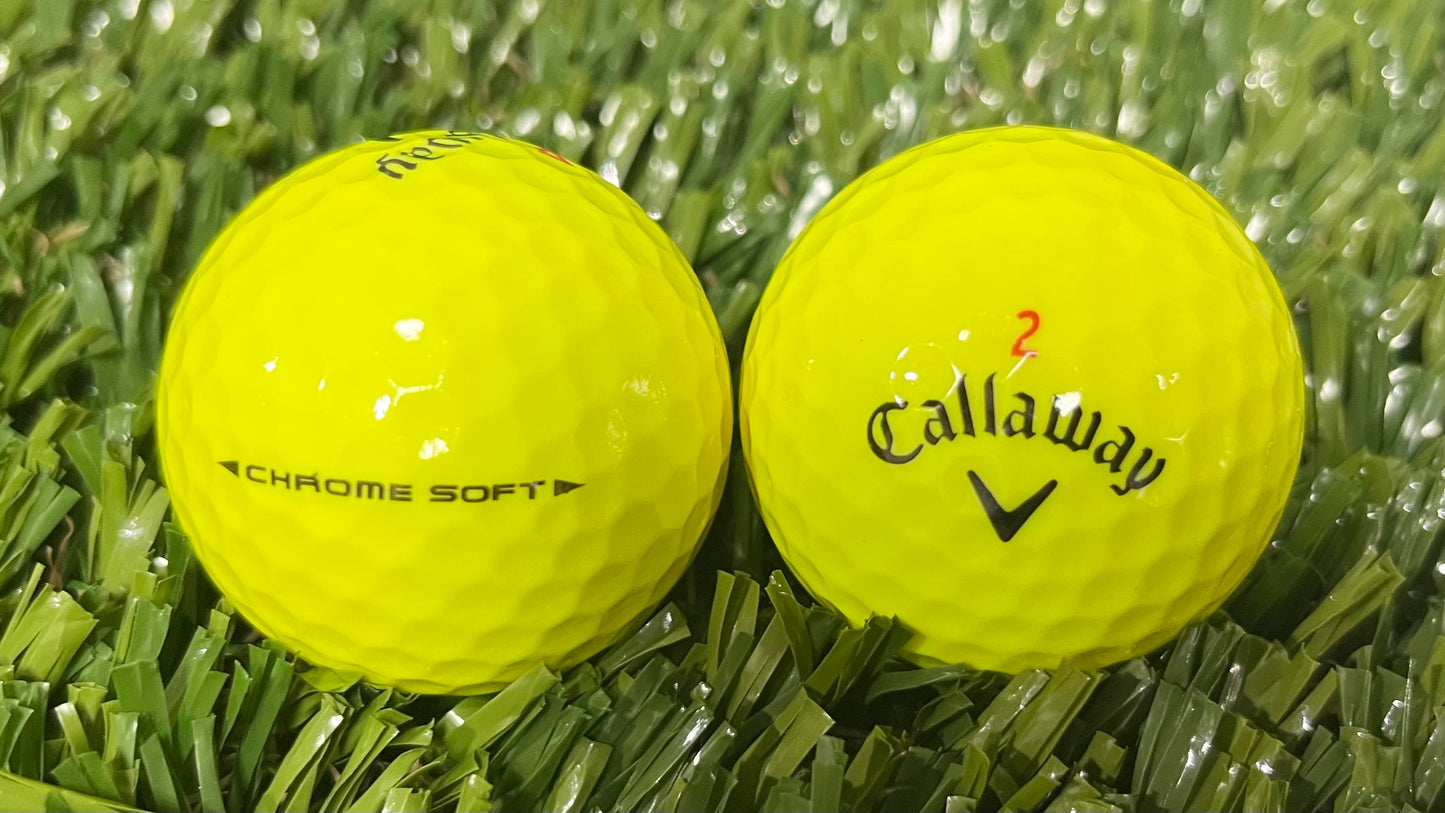 Callaway Chrome Soft Yellow - 1 dozen in Mesh Bag