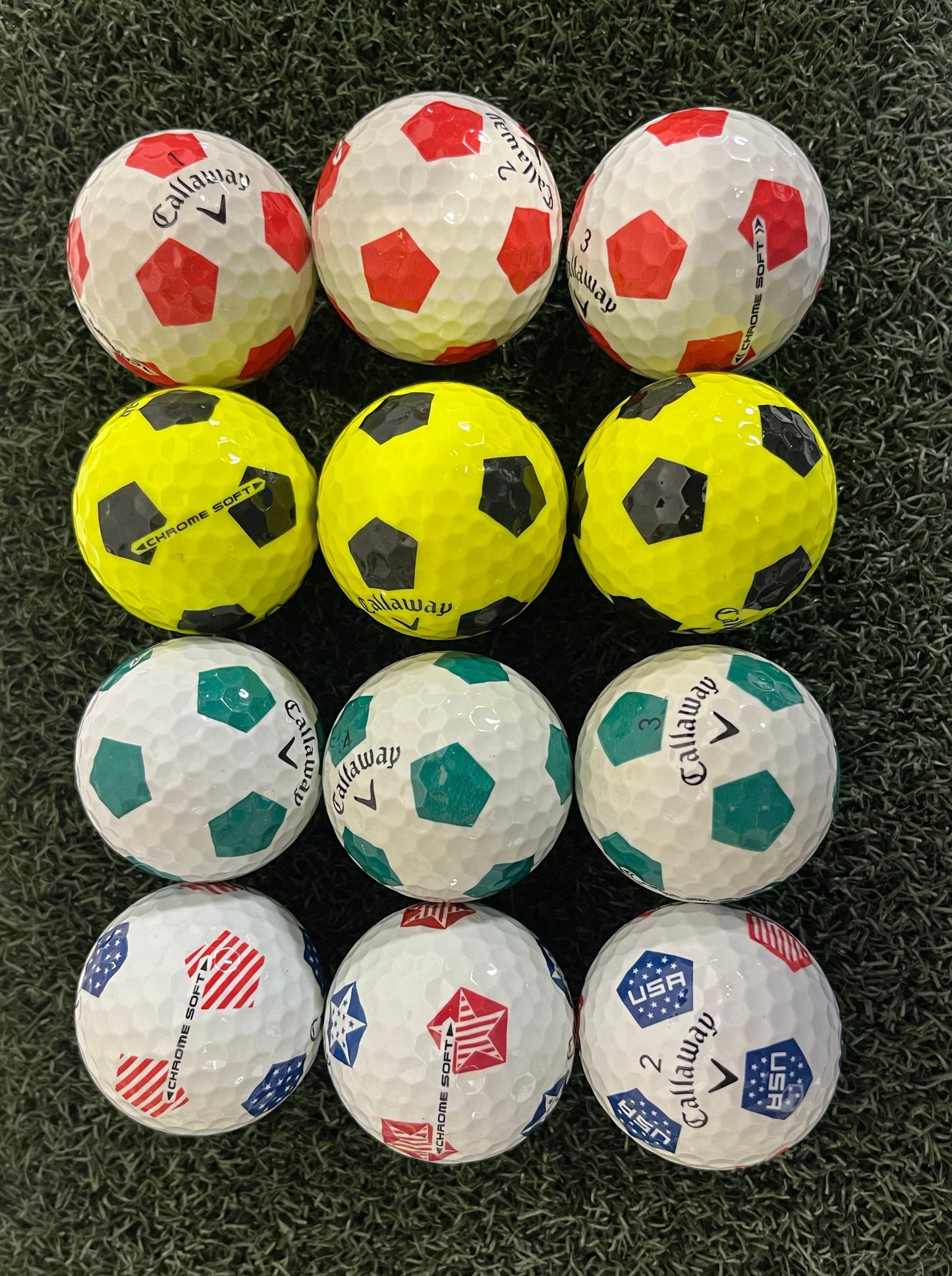Callaway Chrome Soft Truvis Mixed Soccer Balls - 1 dozen