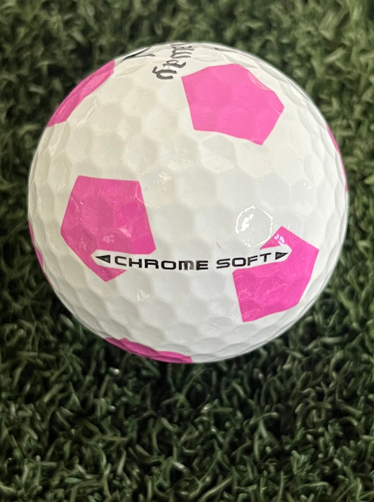 Callaway Chrome Soft Truvis Pink Soccer Ball - 1 dozen
